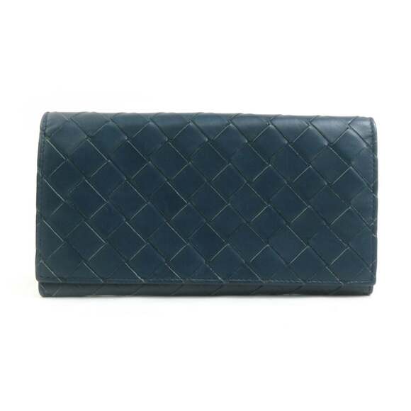 BOTTEGA VENETA Accessories - Bottega Veneta long wallet in intrecciato leather blue-green for men and wome...